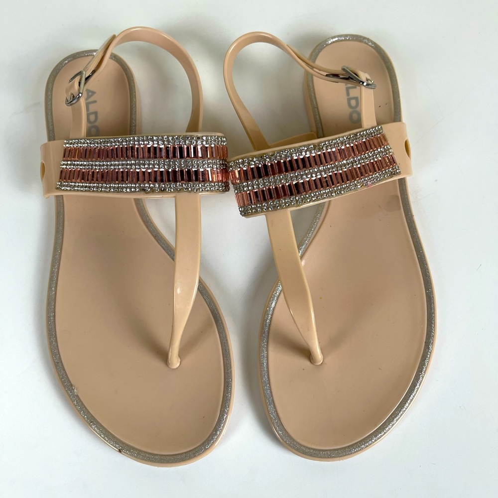 Aldo Cream Jelly Sandals Size 7.5